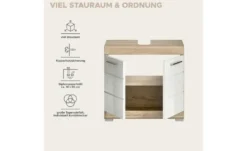 Waschbeckenunterschrank SCHLOONSEE, Breite 60cm, 2 Tür, 2 Fächer, mit Siphonausschnitt, MDF-Front in verschiedenen Farben erhältlich, Badmöbel, Badschrank, Kommode, Bad Schloonsee
