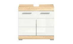 Waschbeckenunterschrank SCHLOONSEE, Breite 60cm, 2 Tür, 2 Fächer, mit Siphonausschnitt, MDF-Front in verschiedenen Farben erhältlich, Badmöbel, Badschrank, Kommode, Bad Schloonsee