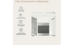 Waschbeckenunterschrank SCHLOONSEE, Breite 60cm, 2 Tür, 2 Fächer, mit Siphonausschnitt, MDF-Front in verschiedenen Farben erhältlich, Badmöbel, Badschrank, Kommode, Bad Schloonsee