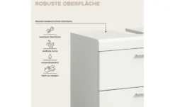 Waschbeckenunterschrank SCHLOONSEE, Breite 60cm, 2 Schubkästen, mit Siphonausschnitt, MDF-Front, in verschiedenen Farben erhältlich, Badmöbel, Badschrank, Kommode, Bad Schloonsee