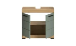 Waschbeckenunterschrank SCHLOONSEE, Breite 60cm, 2 Tür, 2 Fächer, mit Siphonausschnitt, MDF-Front in verschiedenen Farben erhältlich, Badmöbel, Badschrank, Kommode, Bad Schloonsee
