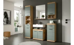 Waschbeckenunterschrank SCHLOONSEE, Breite 60cm, 2 Tür, 2 Fächer, mit Siphonausschnitt, MDF-Front in verschiedenen Farben erhältlich, Badmöbel, Badschrank, Kommode, Bad Schloonsee