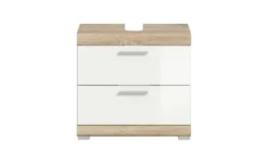 Waschbeckenunterschrank SCHLOONSEE, Breite 60cm, 2 Schubkästen, mit Siphonausschnitt, MDF-Front, in verschiedenen Farben erhältlich, Badmöbel, Badschrank, Kommode, Bad Schloonsee