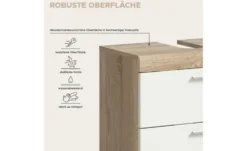 Waschbeckenunterschrank SCHLOONSEE, Breite 60cm, 2 Schubkästen, mit Siphonausschnitt, MDF-Front, in verschiedenen Farben erhältlich, Badmöbel, Badschrank, Kommode, Bad Schloonsee