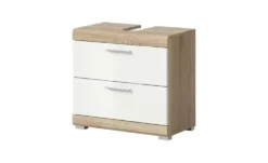 Waschbeckenunterschrank SCHLOONSEE, Breite 60cm, 2 Schubkästen, mit Siphonausschnitt, MDF-Front, in verschiedenen Farben erhältlich, Badmöbel, Badschrank, Kommode, Bad Schloonsee