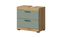 Waschbeckenunterschrank SCHLOONSEE, Breite 60cm, 2 Schubkästen, mit Siphonausschnitt, MDF-Front, in verschiedenen Farben erhältlich, Badmöbel, Badschrank, Kommode, Bad Schloonsee