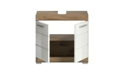 Waschbeckenunterschrank WALDSEE, Breite 60cm, 2 Tür, 2 Fächer, mit Siphonausschnitt, MDF-Front, in verschiedenen Farben erhältlich, Badmöbel, Badschrank, Kommode, Bad Waldsee