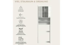 Waschmaschinenumbauschrank SCHLOONSEE, Breite 63cm, für Waschmaschine & Trockner, 2 Türen, MDF-Front, in verschiedenen Farben, Überbauschrank, Umbauschrank, Badschrank Schloonsee