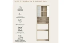 Waschmaschinenumbauschrank SCHLOONSEE, Breite 63cm, für Waschmaschine & Trockner, 2 Türen, MDF-Front, in verschiedenen Farben, Überbauschrank, Umbauschrank, Badschrank Schloonsee