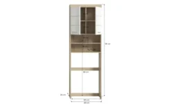 Waschmaschinenumbauschrank SCHLOONSEE, Breite 63cm, für Waschmaschine & Trockner, 2 Türen, MDF-Front, in verschiedenen Farben, Überbauschrank, Umbauschrank, Badschrank Schloonsee