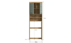 Waschmaschinenumbauschrank SCHLOONSEE, Breite 63cm, für Waschmaschine & Trockner, 2 Türen, MDF-Front, in verschiedenen Farben, Überbauschrank, Umbauschrank, Badschrank Schloonsee