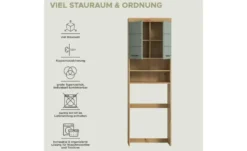 Waschmaschinenumbauschrank SCHLOONSEE, Breite 63cm, für Waschmaschine & Trockner, 2 Türen, MDF-Front, in verschiedenen Farben, Überbauschrank, Umbauschrank, Badschrank Schloonsee