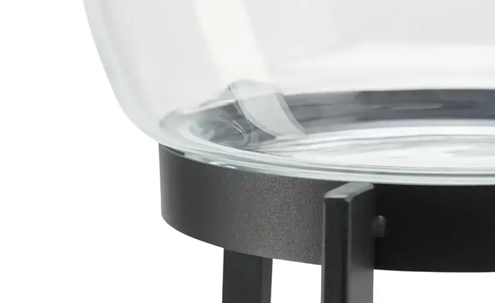 Windlicht auf Metallgestell, 2er Set