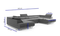 Wohnlandschaft mit Schlaffunktion Memphis